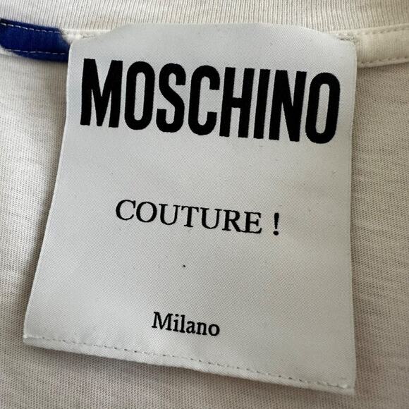 Moschino Couture Milano Fridge Magnet Short Sleeve Tee in White Multi - Picture 2 of 4